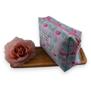 Trousse de toilette flamant rose